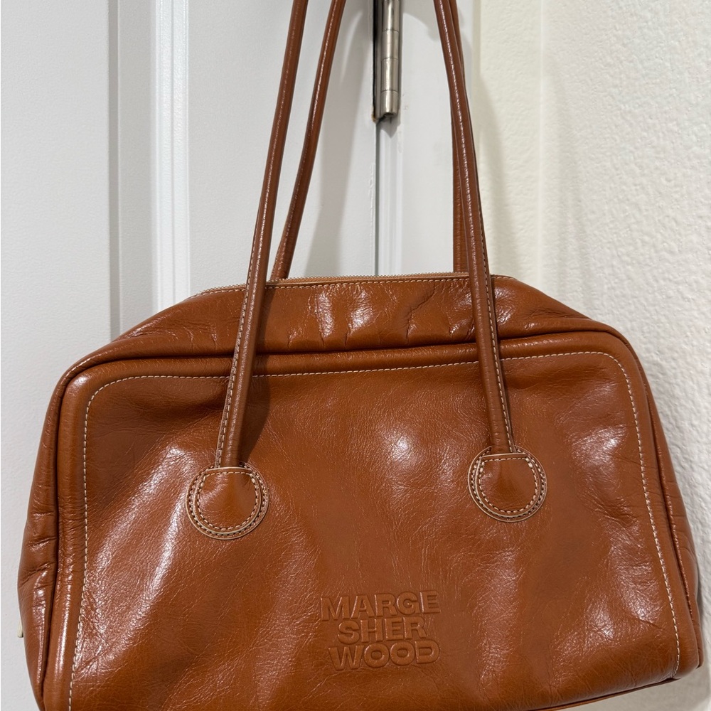 Marge Sherwood Tan Leather Shoulder Bag